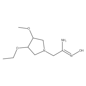 (Z)-2-(3-ethoxy-4-methoxypyrrolidin-1-yl)-N'-hydroxyacetimidamide Structure