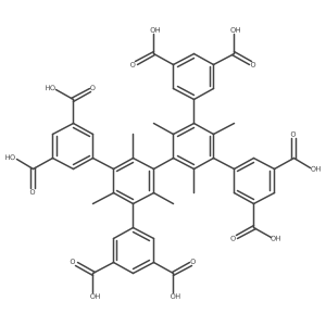5',5''-Bis(3,5-dicarboxyphenyl)-2',2'',4',4'',6',6''-hexamethyl-[1,1':3',1'':3'',1'''-quaterphenyl]-3,3''',5,5'''-tetracarboxylic acid Structure
