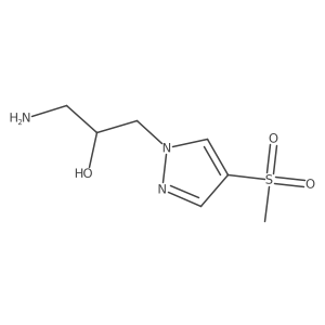 (2S)-1-amino-3-(4-methanesulfonyl-1H-pyrazol-1-yl)propan-2-ol结构式