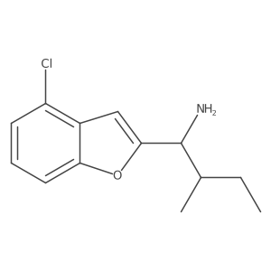 (1S)-1-(4-chloro-1-benzofuran-2-yl)-2-methylbutan-1-amine Structure