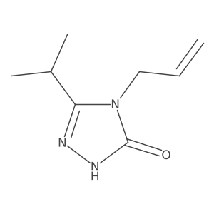 4-(prop-2-en-1-yl)-3-(propan-2-yl)-4,5-dihydro-1H-1,2,4-triazol-5-one结构式