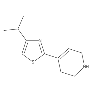 4-[4-(Propan-2-yl)-1,3-thiazol-2-yl]-1,2,3,6-tetrahydropyridine Structure