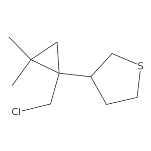 3-[1-(Chloromethyl)-2,2-dimethylcyclopropyl]thiolane结构式