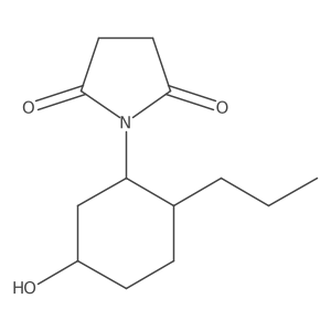 1-(5-Hydroxy-2-propylcyclohexyl)pyrrolidine-2,5-dione结构式