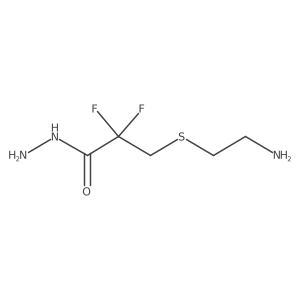 3-[(2-Aminoethyl)sulfanyl]-2,2-difluoropropanehydrazide Structure