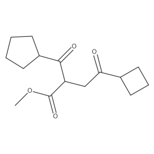 Methyl 4-cyclobutyl-2-cyclopentanecarbonyl-4-oxobutanoate结构式