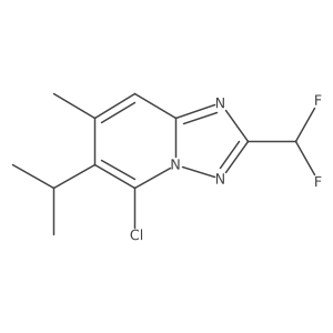 5-Chloro-2-(difluoromethyl)-7-methyl-6-(propan-2-yl)-[1,2,4]triazolo[1,5-a]pyridine Structure