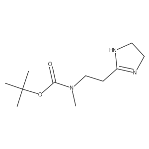Tert-butyl N-[2-(4,5-dihydro-1H-imidazol-2-yl)ethyl]-N-methylcarbamate结构式