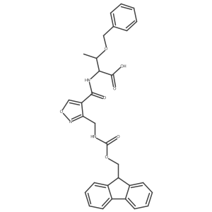 (2S,3R)-3-(benzyloxy)-2-({3-[({[(9H-fluoren-9-yl)methoxy]carbonyl}amino)methyl]-1,2-oxazol-4-yl}formamido)butanoic acid Structure