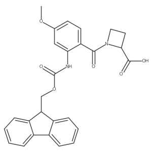 1-[2-({[(9H-fluoren-9-yl)methoxy]carbonyl}amino)-4-methoxybenzoyl]azetidine-2-carboxylic acid结构式