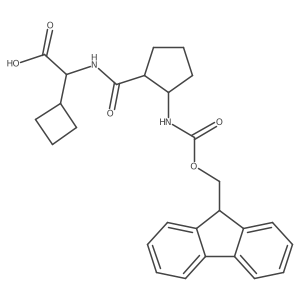 2-cyclobutyl-2-{[2-({[(9H-fluoren-9-yl)methoxy]carbonyl}amino)cyclopentyl]formamido}acetic acid结构式