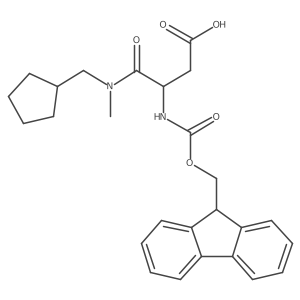 3-[(Cyclopentylmethyl)(methyl)carbamoyl]-3-({[(9h-fluoren-9-yl)methoxy]carbonyl}amino)propanoic acid结构式