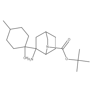 Tert-butyl 6-amino-6-(1-hydroxy-4-methylcyclohexyl)-2-azabicyclo[2.2.2]octane-2-carboxylate结构式