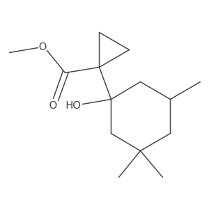 Methyl 1-(1-hydroxy-3,3,5-trimethylcyclohexyl)cyclopropane-1-carboxylate结构式
