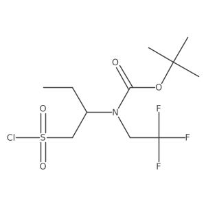 tert-butyl N-[1-(chlorosulfonyl)butan-2-yl]-N-(2,2,2-trifluoroethyl)carbamate结构式