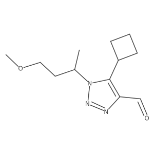5-cyclobutyl-1-(4-methoxybutan-2-yl)-1H-1,2,3-triazole-4-carbaldehyde结构式