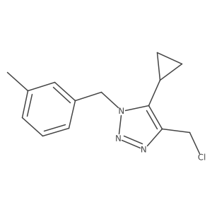 4-(chloromethyl)-5-cyclopropyl-1-[(3-methylphenyl)methyl]-1H-1,2,3-triazole结构式