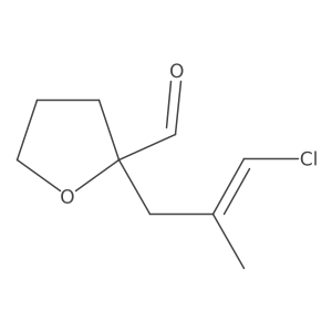 2-(3-Chloro-2-methylprop-2-en-1-yl)oxolane-2-carbaldehyde结构式