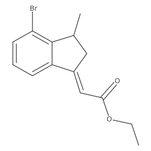 ethyl 2-[(1Z)-4-bromo-3-methyl-2,3-dihydro-1H-inden-1-ylidene]acetate结构式