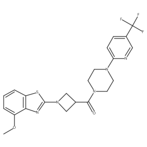 (1-(4-Methoxybenzo[d]thiazol-2-yl)azetidin-3-yl)(4-(5-(trifluoromethyl)pyridin-2-yl)piperazin-1-yl)methanone Structure