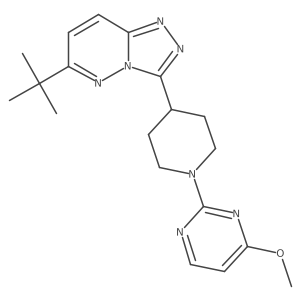 2-(4-{6-Tert-butyl-[1,2,4]triazolo[4,3-b]pyridazin-3-yl}piperidin-1-yl)-4-methoxypyrimidine结构式