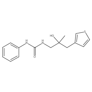 1-(2-Hydroxy-2-methyl-3-(thiophen-3-yl)propyl)-3-phenylurea结构式