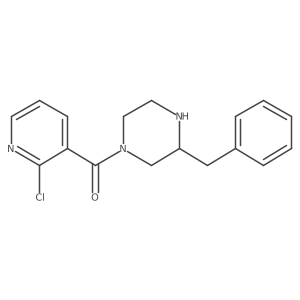 3-Benzyl-1-(2-chloropyridine-3-carbonyl)piperazine Structure
