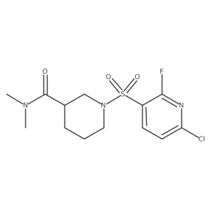1-(6-Chloro-2-fluoropyridin-3-yl)sulfonyl-N,N-dimethylpiperidine-3-carboxamide结构式