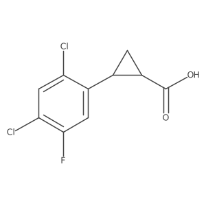 rac-(1R,2R)-2-(2,4-dichloro-5-fluorophenyl)cyclopropane-1-carboxylic acid结构式