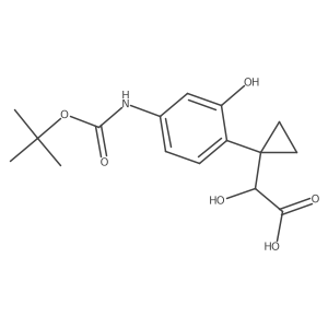 2-[1-(4-{[(Tert-butoxy)carbonyl]amino}-2-hydroxyphenyl)cyclopropyl]-2-hydroxyacetic acid Structure