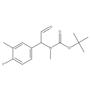 tert-butyl N-[1-(4-fluoro-3-methylphenyl)-2-oxoethyl]-N-methylcarbamate Structure