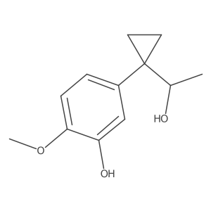 5-[1-(1-Hydroxyethyl)cyclopropyl]-2-methoxyphenol结构式