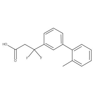 3,3-Difluoro-3-[3-(2-methylphenyl)phenyl]propanoic acid结构式