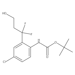 tert-butyl N-[4-chloro-2-(1,1-difluoro-3-hydroxypropyl)phenyl]carbamate Structure
