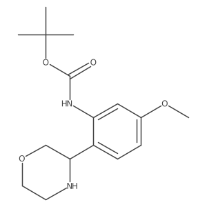 tert-butyl N-[5-methoxy-2-(morpholin-3-yl)phenyl]carbamate结构式