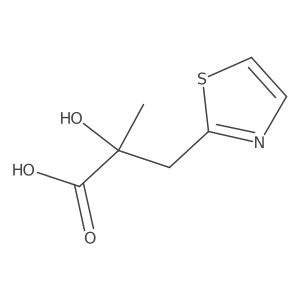 2-Hydroxy-2-methyl-3-(1,3-thiazol-2-yl)propanoic acid Structure