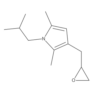 2,5-dimethyl-1-(2-methylpropyl)-3-[(oxiran-2-yl)methyl]-1H-pyrrole结构式