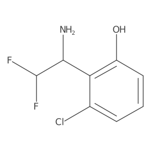 2-(1-Amino-2,2-difluoroethyl)-3-chlorophenol结构式