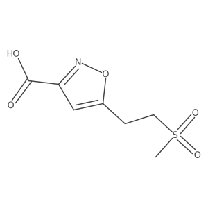 5-(2-Methanesulfonylethyl)-1,2-oxazole-3-carboxylic acid结构式