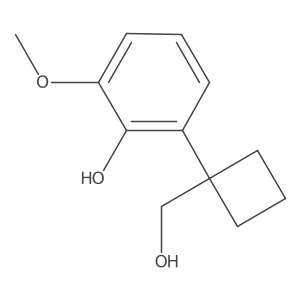 2-[1-(Hydroxymethyl)cyclobutyl]-6-methoxyphenol结构式