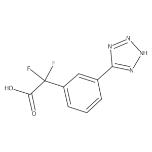 2,2-difluoro-2-[3-(1H-1,2,3,4-tetrazol-5-yl)phenyl]acetic acid Structure