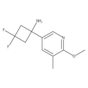 3,3-Difluoro-1-(6-methoxy-5-methylpyridin-3-yl)cyclobutan-1-amine结构式