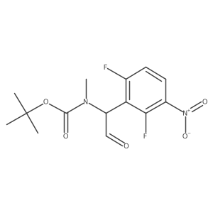 tert-butyl N-[1-(2,6-difluoro-3-nitrophenyl)-2-oxoethyl]-N-methylcarbamate结构式