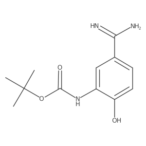 tert-butyl N-(5-carbamimidoyl-2-hydroxyphenyl)carbamate结构式