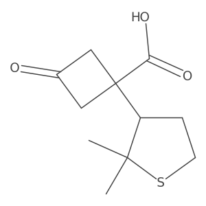 1-(2,2-Dimethylthiolan-3-yl)-3-oxocyclobutane-1-carboxylic acid Structure