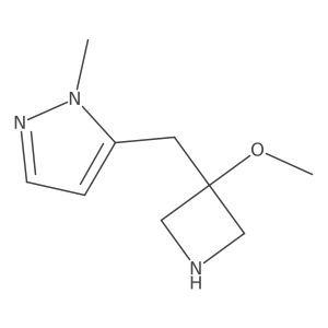 5-[(3-methoxyazetidin-3-yl)methyl]-1-methyl-1H-pyrazole结构式