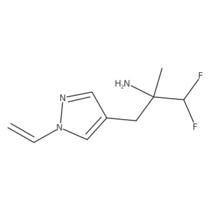 3-(1-ethenyl-1H-pyrazol-4-yl)-1,1-difluoro-2-methylpropan-2-amine Structure