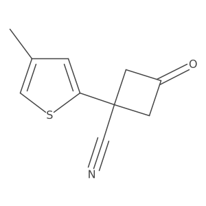 1-(4-Methylthiophen-2-yl)-3-oxocyclobutane-1-carbonitrile结构式