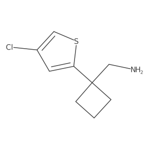 [1-(4-Chlorothiophen-2-yl)cyclobutyl]methanamine Structure