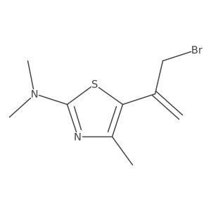 5-(3-bromoprop-1-en-2-yl)-N,N,4-trimethyl-1,3-thiazol-2-amine结构式